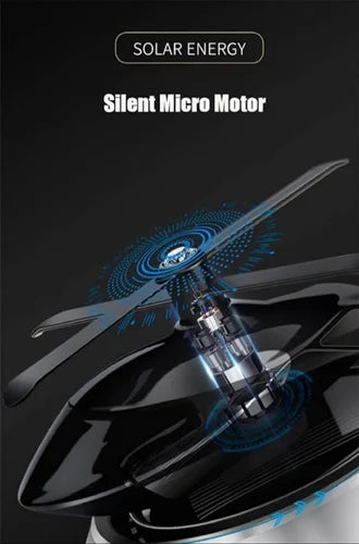 Solar-Powered Rotating Helicopter Car Air Freshener – Long-Lasting Natural Fragrance & Odor Eliminator