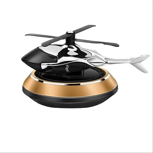 Solar-Powered Rotating Helicopter Car Air Freshener – Long-Lasting Natural Fragrance & Odor Eliminator